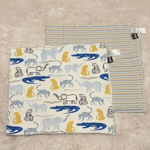Coordinating Pair of Tea Collection Receiving / Baby Blankets Animal Print